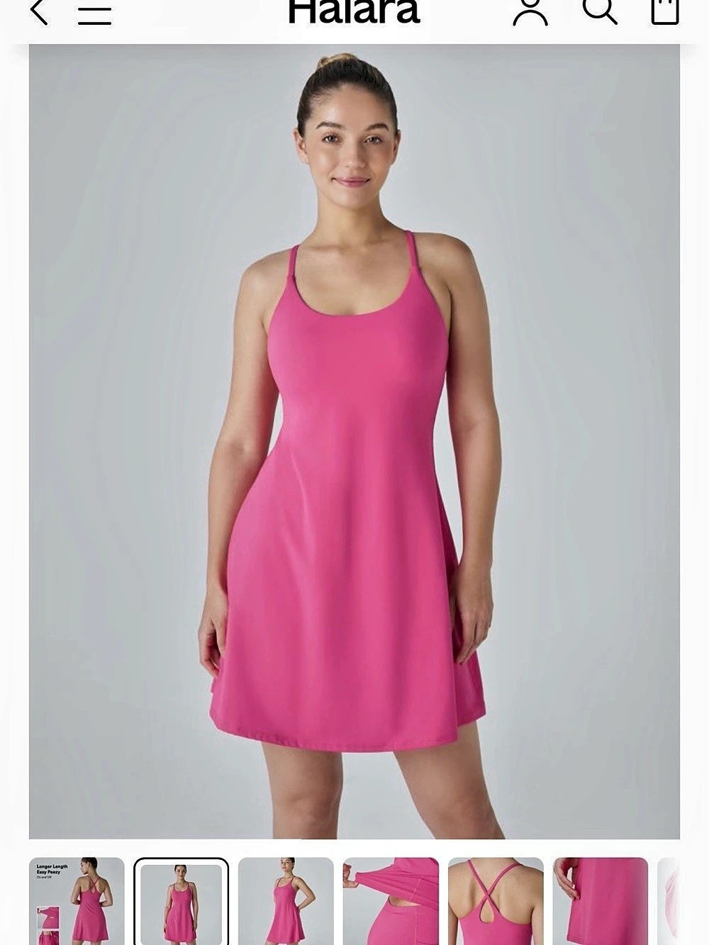 Halara Easy Peezy Dress Mini Dress Pink Medium Like New